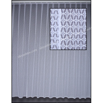 Тюль жаккард белый с абстракцией T519W