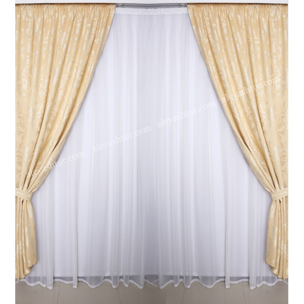 Комплект штор из льна Камея F08L в Украине